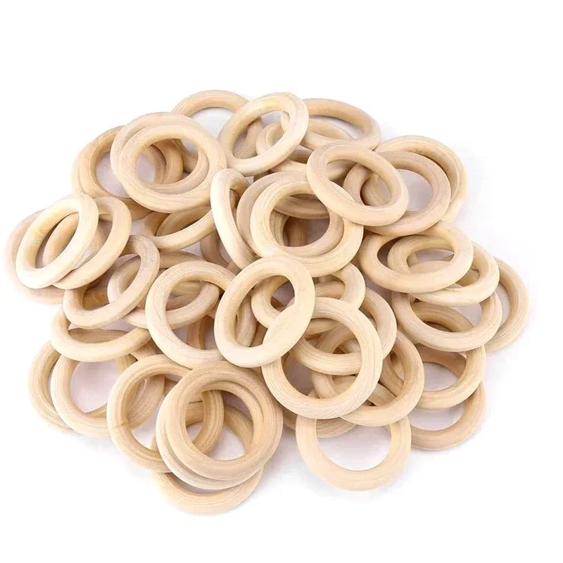 Wood Ring Blank - 20 peças de Anéis de Madeira