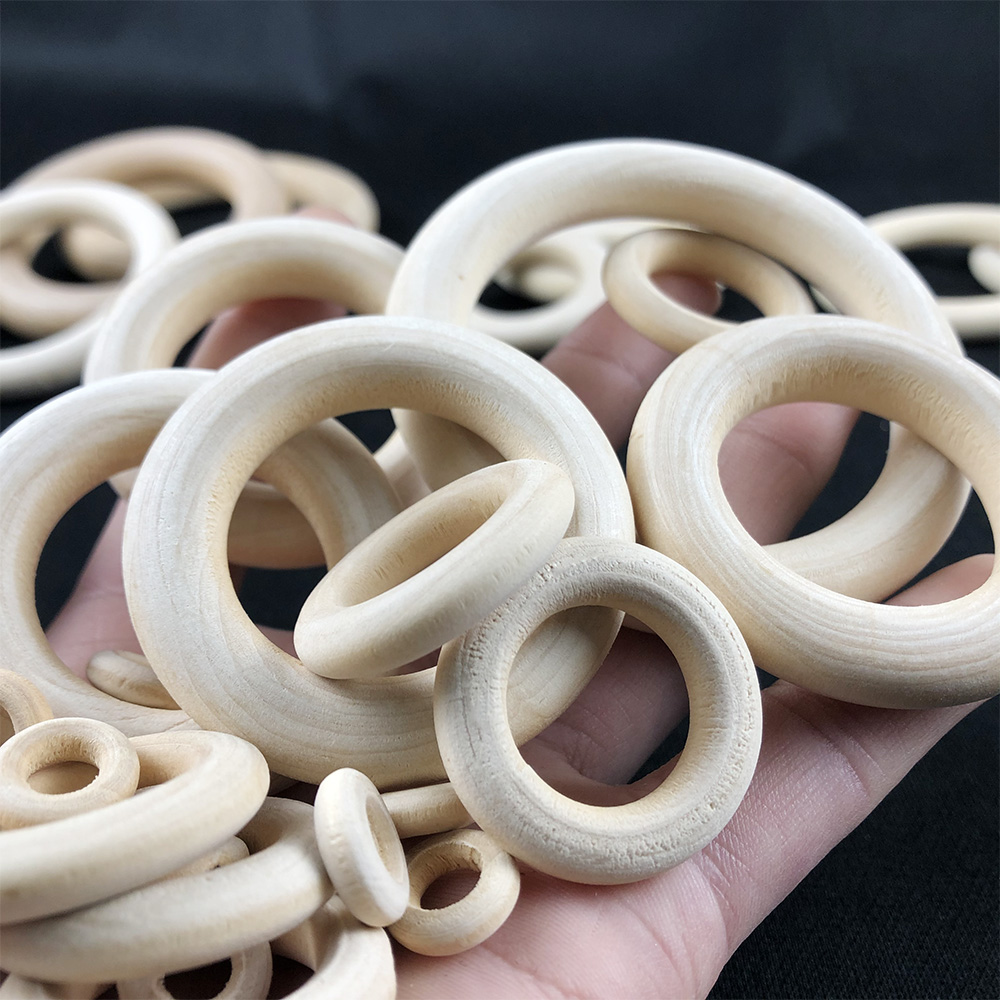Wood Ring Blank - Anel de dentição de madeira natural