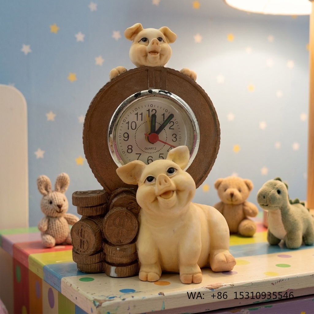 Relógio de Porquinho de Desenh - Crafting Resin avaliação e preço