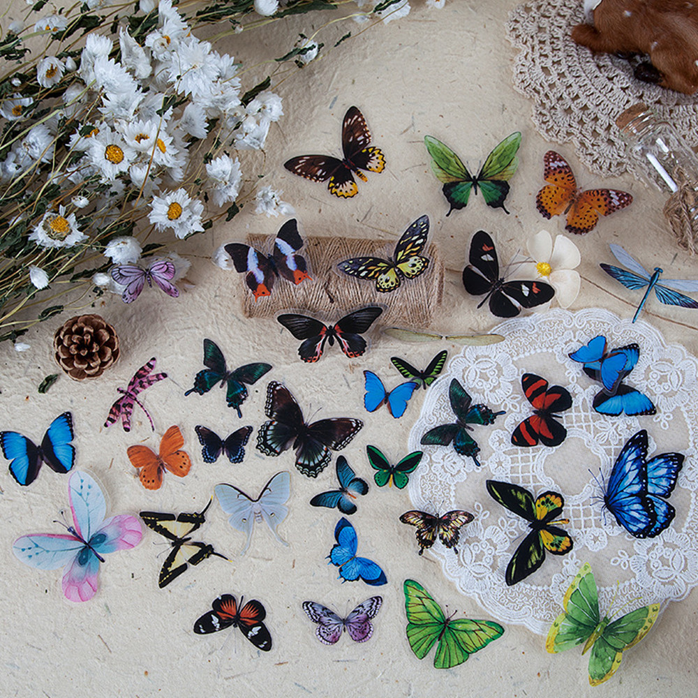 40 pçs/saco borboleta adesivos - Resin Craft Ideas avaliação e preço